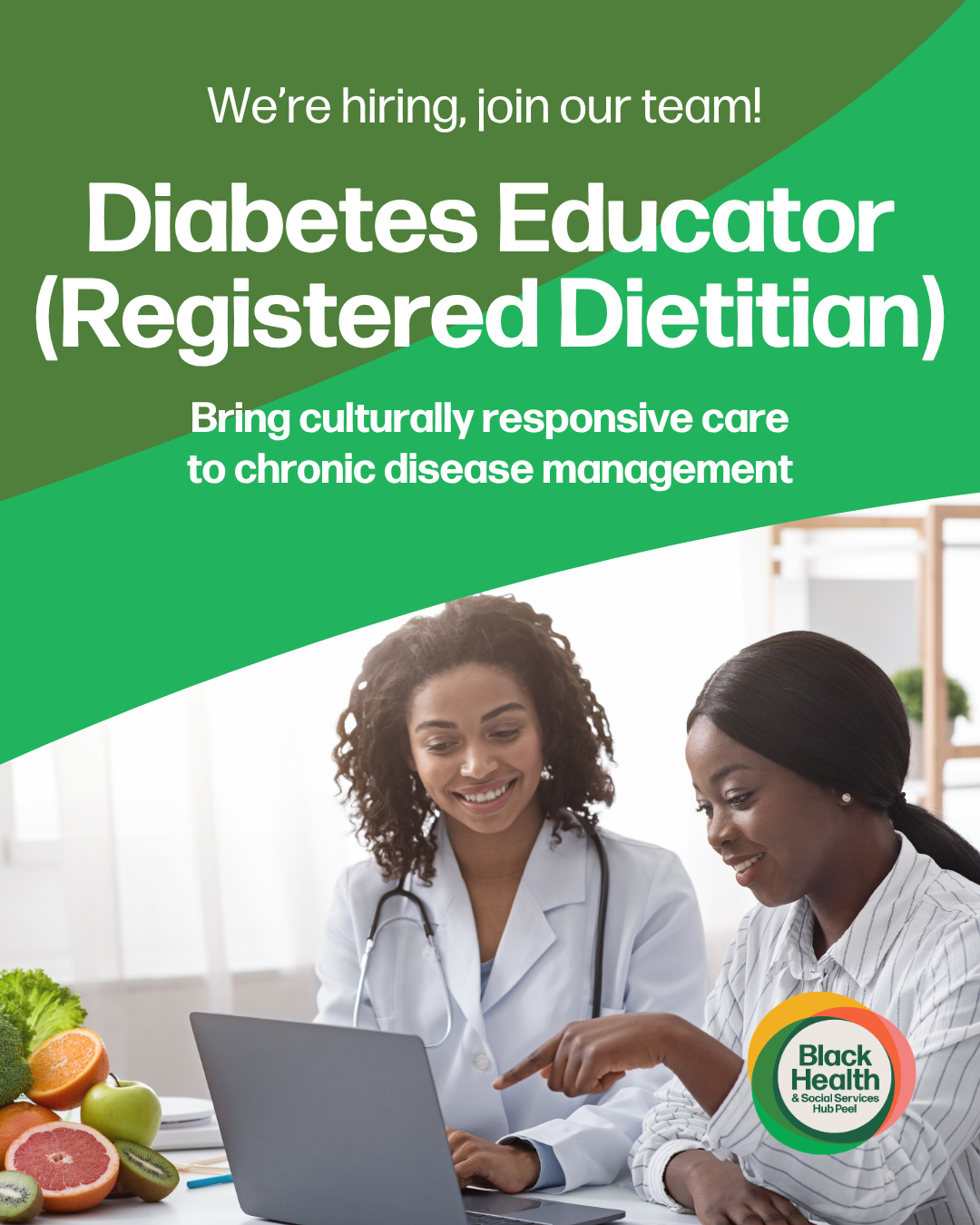 We’re Hiring – Diabetes Educator (Registered Dietitian)